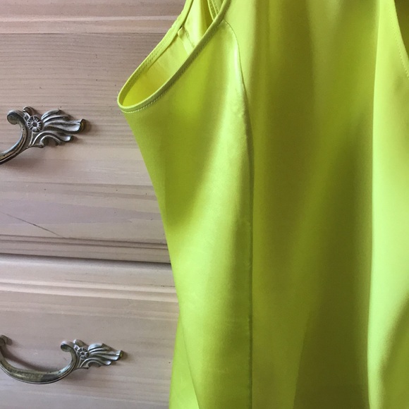 Rag & Bone | 100% Silk Racquel Satin-Paneled Neon Silk Crepe De Chine Camisole - Picture 4 of 9